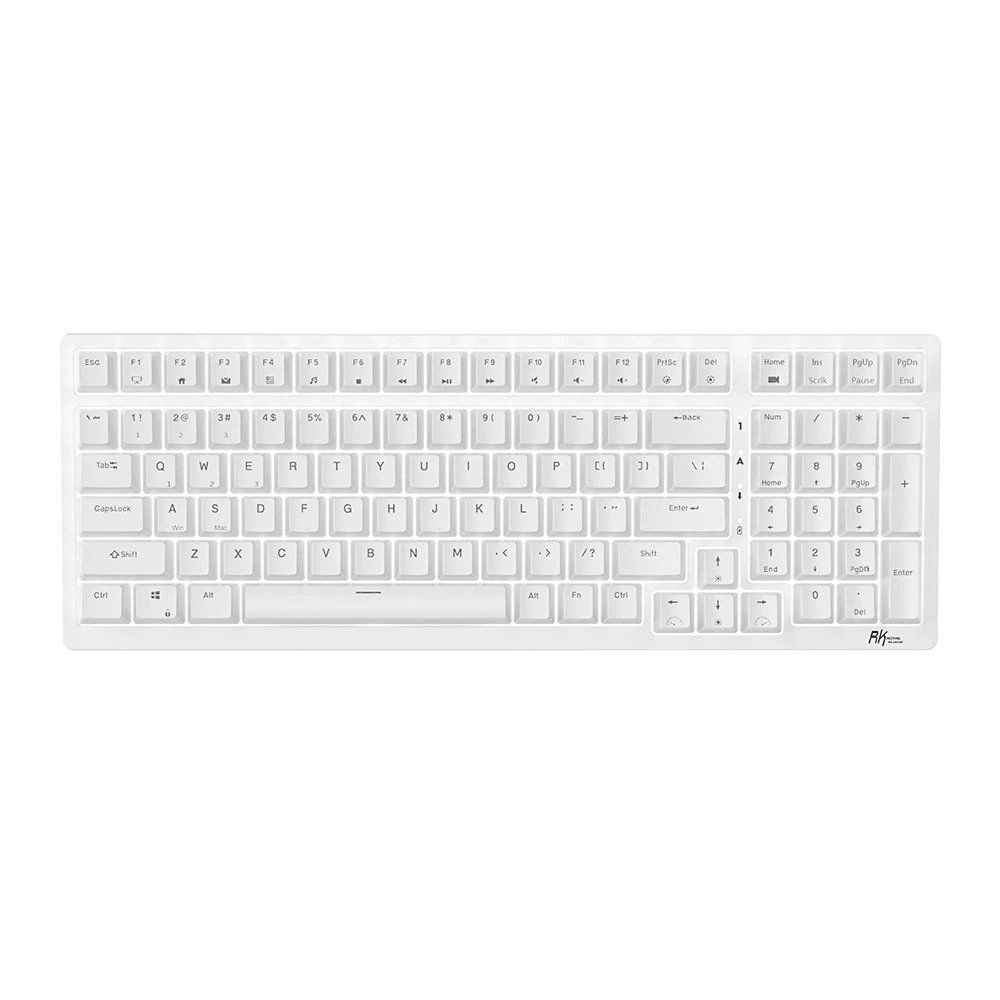 Royal Kludge RK98 Tri-Mode RGB 100 Keys Hot Swappable Mechanical Keyboard White (Brown Switch) - DataBlitz