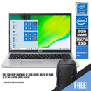 ACER ASPIRE 3 A315-35-P5N9 LAPTOP (PURE SILVER) | 15.6" FHD | PENTIUM SILVER N6000 | 8GB DDR4 | 256GB SSD | INTEL UHD GRAPHICS | WIN11 + ACER ENTRY RUN RATE BACKPACK E-1620-P (LZBPKM6B12) - DataBlitz