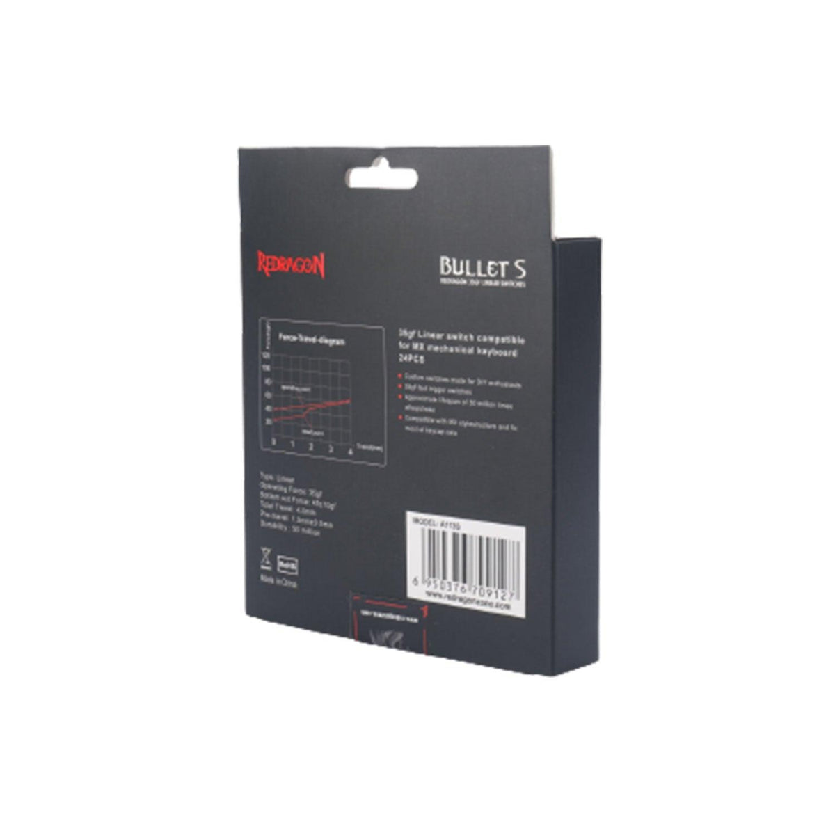 Redragon A113S Mechanical Switches Fast Trigger & Quick Response (Bullet S Linear) - DataBlitz