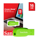 SANDISK CRUZER BLADE USB FLASH DRIVE 16GB (GREEN) - DataBlitz