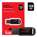 SANDISK CRUZER SPARK USB FLASH DRIVE 128 GB (BLACK/RED) - DataBlitz