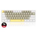 REDRAGON LAKSHMI K606 DETACHABLE WIRE MECHANICAL KEYBOARD (YELLOW GREY WHITE) DUST-PROOF BROWN SWITCH - DataBlitz