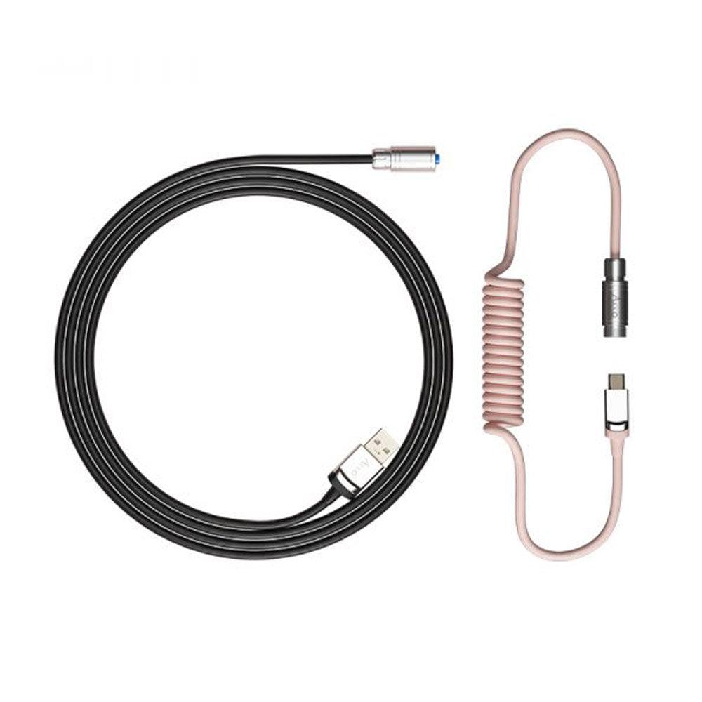 AKKO COILED AVIATOR CABLE V2 (BLACK & PINK) - DataBlitz