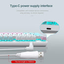 E-YOOSO Z-19 Single Light 94 Keys Hot Swappable Mechanical Keyboard White/Blue (Blue Switch) - DataBlitz