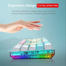 E-Yooso Z-11T Single Light With RGB Side Light 61 Keys Mechanical Keyboard Blue/White (Red Switch) - DataBlitz