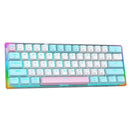 E-Yooso Z-11T Single Light With RGB Side Light 61 Keys Mechanical Keyboard White/Blue (Blue Switch) - DataBlitz