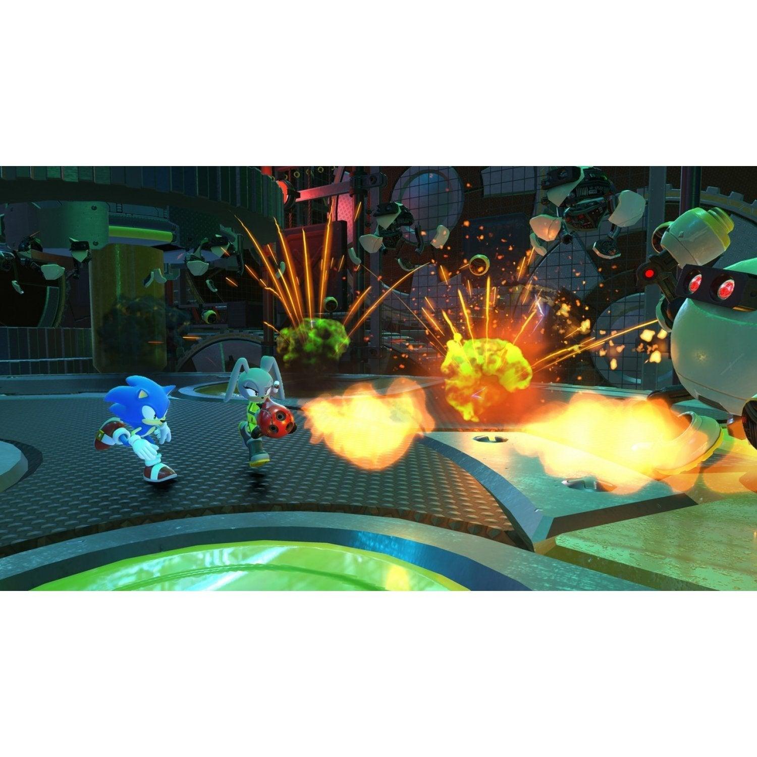 NINTENDO SWITCH SUPER MONKEY BALL BANANA BLITZ HD + SONIC FORCES DOUBLE PACK
