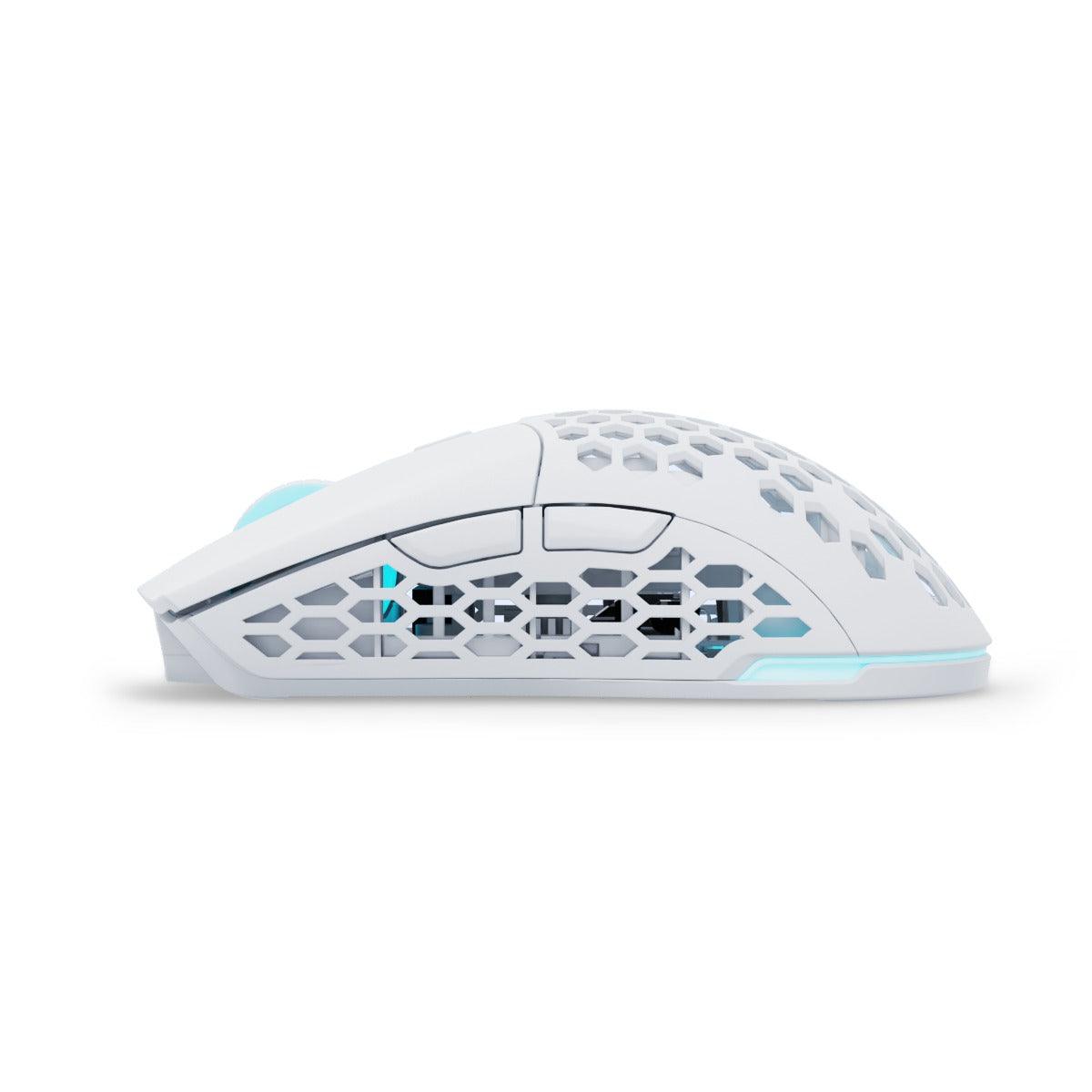 PWNAGE Ultra Custom Symm 2 Wireless RGB Gaming Mouse Honeycomb Sides (White) (UC-S-2-H-W) - DataBlitz
