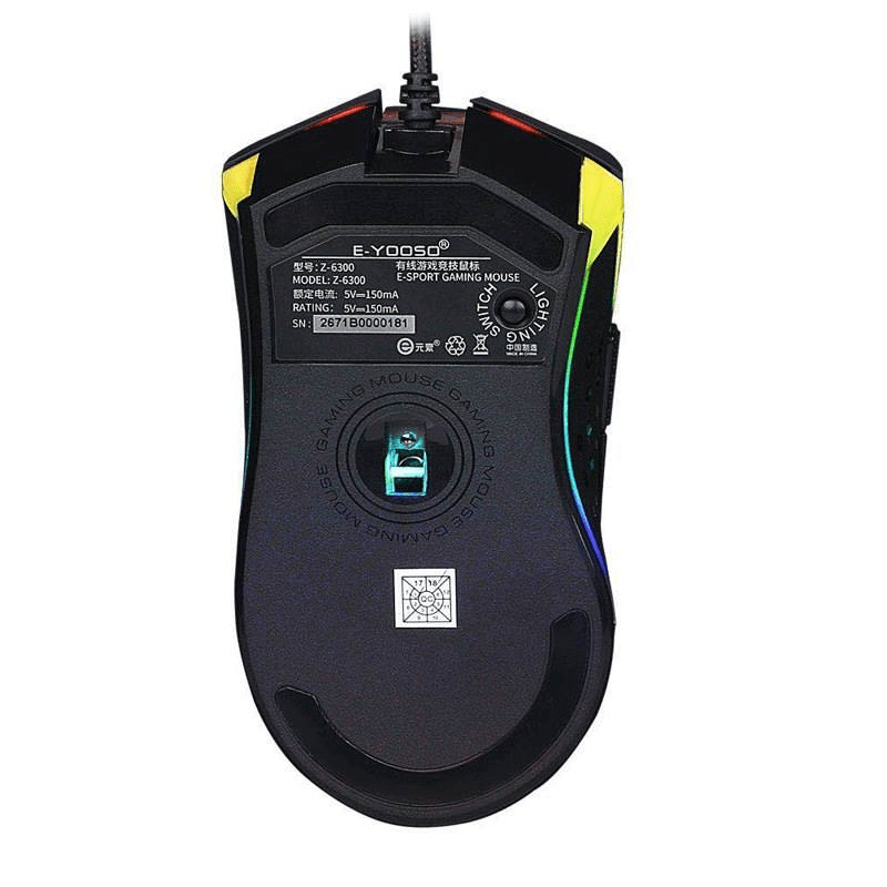 E-YOOSO E-SPORT WIRED GAMING MOUSE Z-6300 (BLACK) - DataBlitz