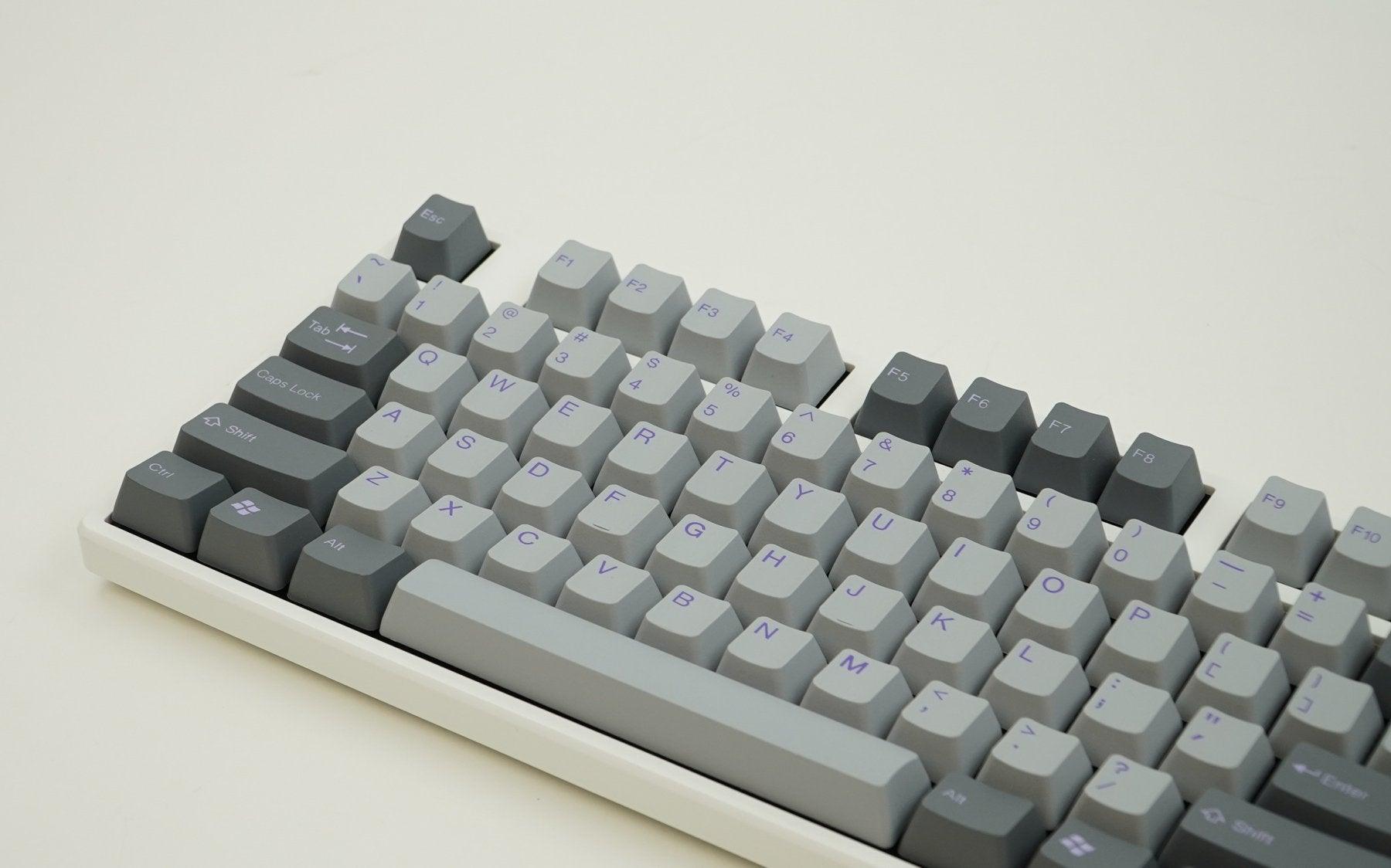 TAIHAO DOUBLE SHOT PBT KEYCAPS SET FOR CHERRY MX SWITCH (104-KEYS) (DARK GREY/LIGHT GREY) (C02GY202) - DataBlitz
