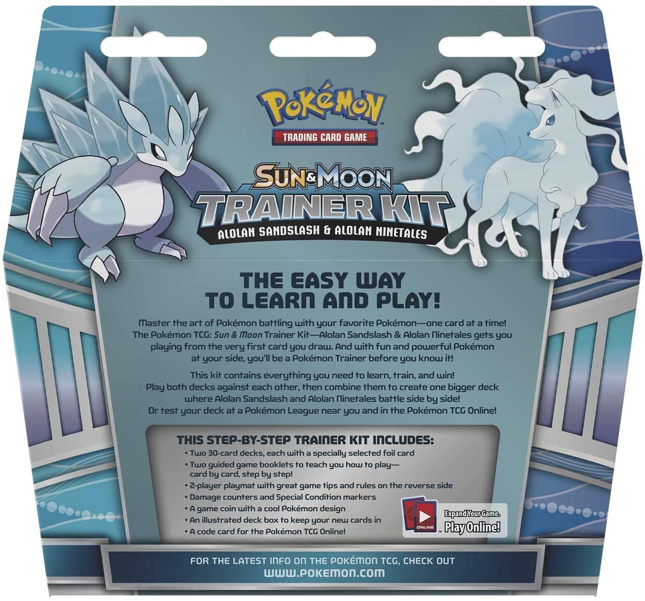 POKEMON TRADING CARD GAME SUN & MOON TRAINER KIT ALOLAN SANDSLASH & ALOLAN NINETALES - DataBlitz