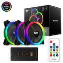 Darkflash DR12 Pro ARGB 120MM Double Ring RGB Cooling Fan (3-Pack)