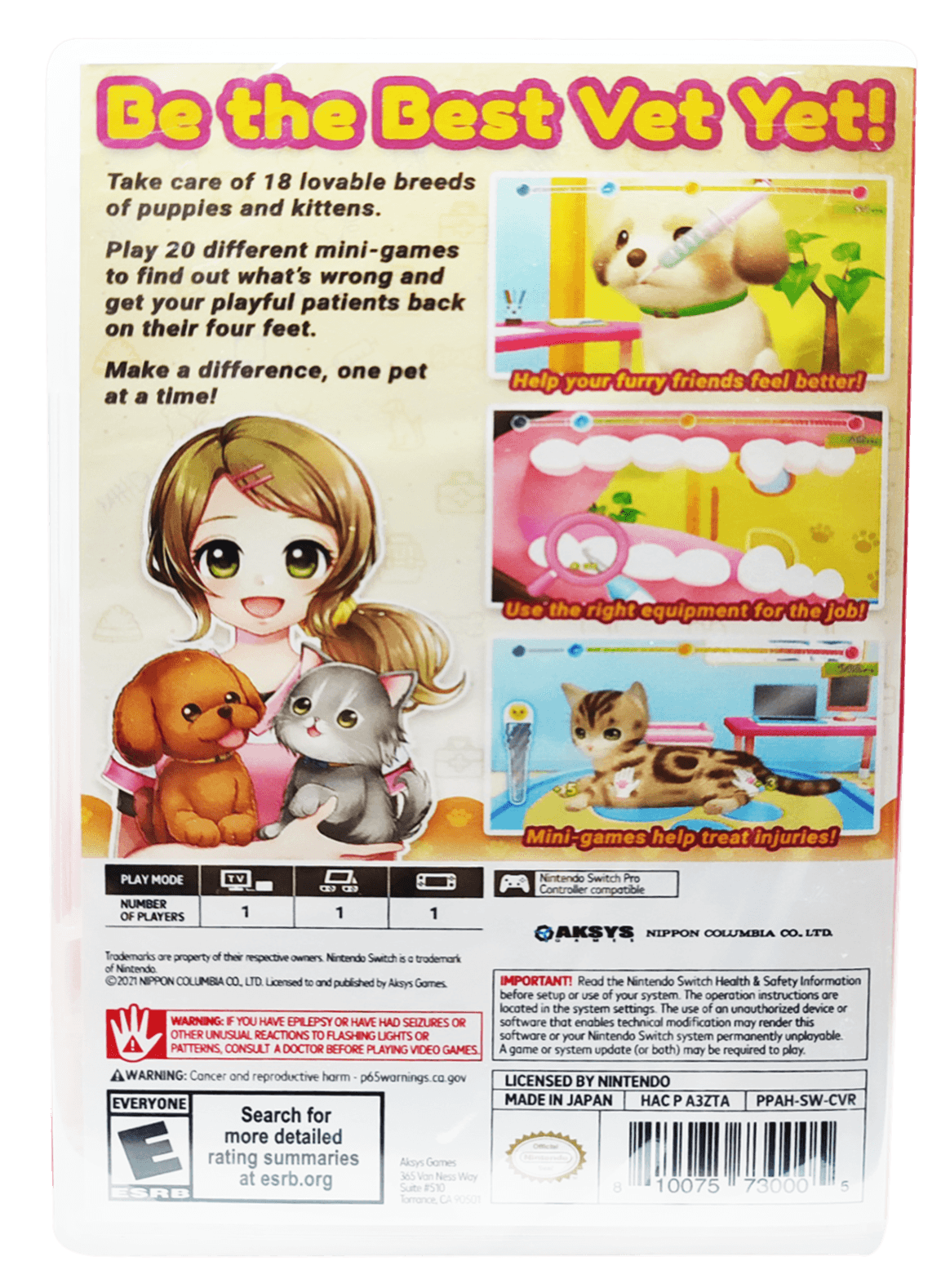 Nintendo Switch Pups & Purrs Animal Hospital