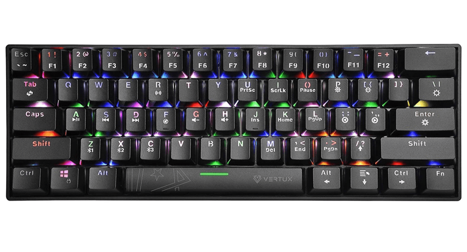 VERTUX VERTUPRO ULTIMATE PERFORMANCE DUAL MODE WIRED/WIRELESS GAMING KEYBOARD (BLACK) - DataBlitz