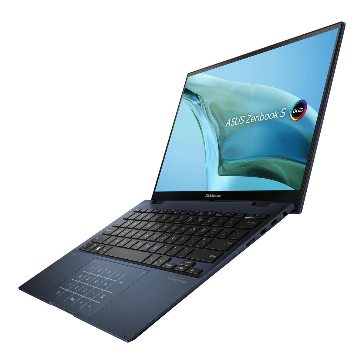 Asus Zenbook S 13 Flip Oled UP5302ZA-LX087WS Laptop (Ponder Blue) | 13.3" WQXGA | i7-1260P | 16GB LPDDR5 | 1TB SSD | Intel® Iris Xe Graphics | Windows 11 Home | MS Office H&S 2021 | Asus Sleeve - DataBlitz
