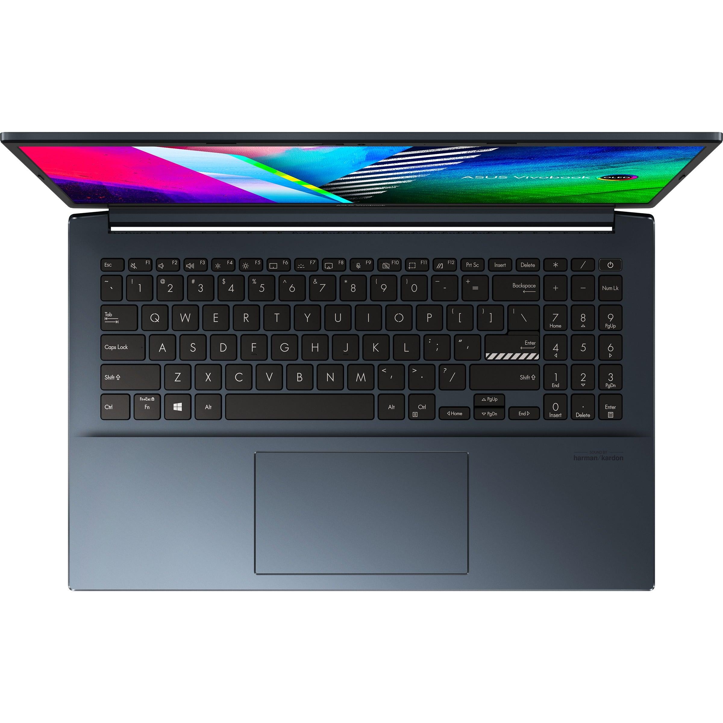 ASUS Vivobook Pro 15 OLED M3500QC-L1080TS Laptop (Quiet Blue) | 15.6" FHD | 16GB DDR4 | 512GB SSD | RTX™ 3050 | Windows 10 Home | MS Office Home & Student 2021 | ASUS BP1504 Casual Backpack - DataBlitz