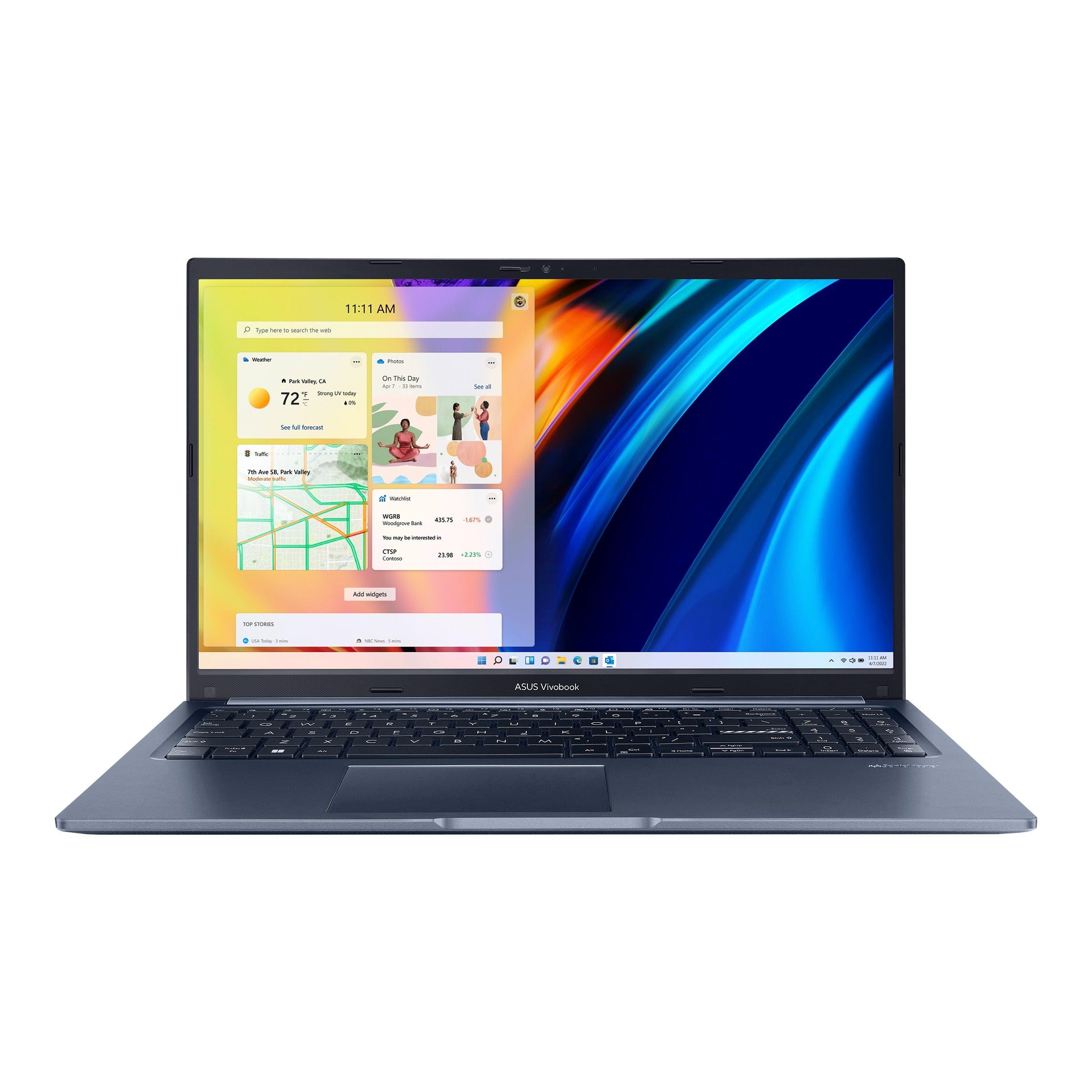 Asus Vivobook 15 X1502ZA-BQ247WS Laptop (Quiet Blue) | 15.6” FHD | i3-1220P |8 GB RAM DDR4 | 512 GB SSD | Intel® UHD Graphics | Windows 11 Home | MS Office Home & Student 2021 | ASUS BP1504 Casual Backpack - DataBlitz