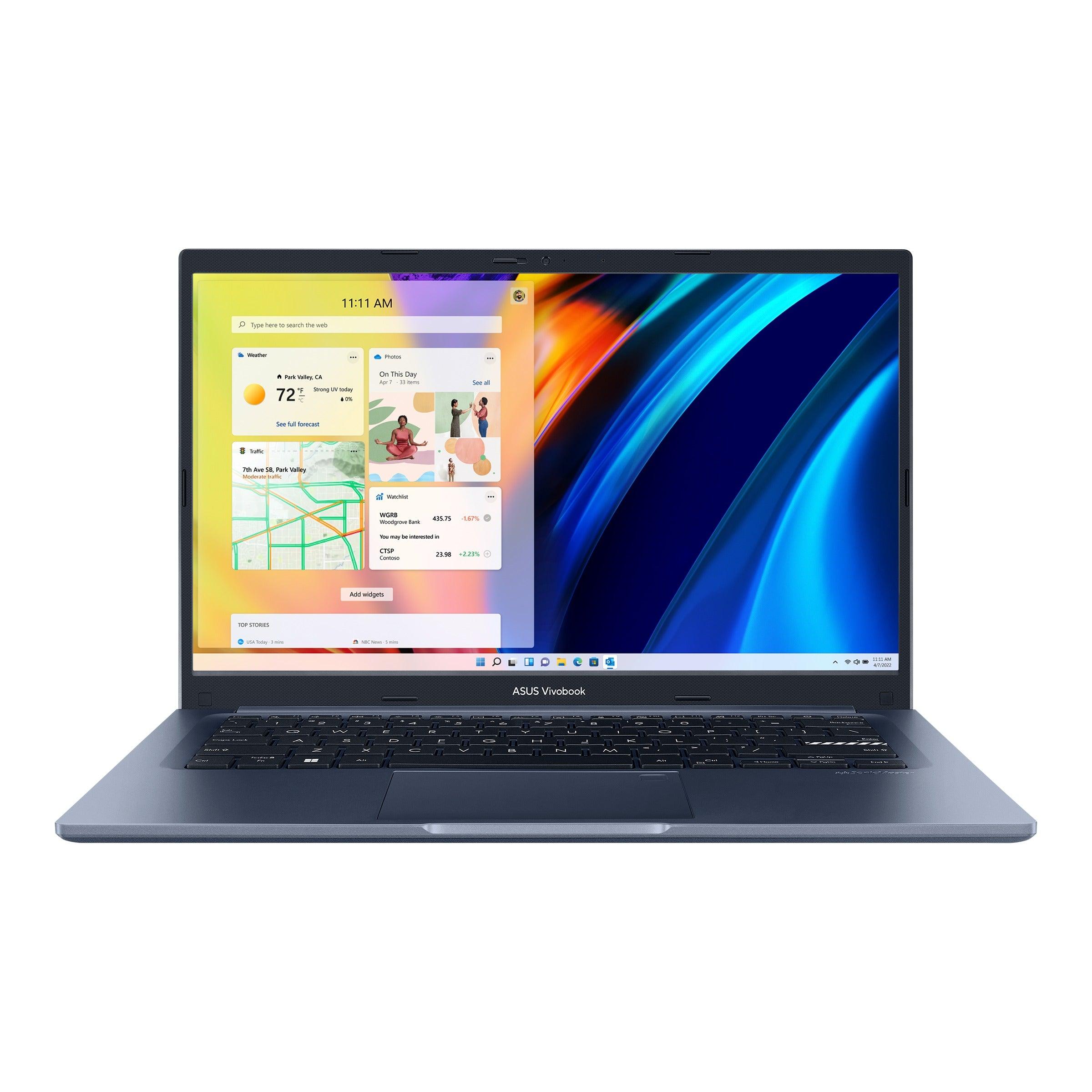 Asus Vivobook 14 X1402ZA-EK546WS Laptop (Quiet Blue) | 14” FHD (1920 x 1080) | i3-1220P | 8 GB RAM DDR4 | 512 GB SSD | Intel UHD Graphics | Windows 11 Home | MS Office Home & Student 2021 | ASUS BP1504 Casual Backpack - DataBlitz