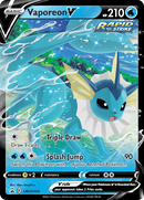 POKEMON TRADING CARD GAME SWORD & SHIELD EEVEE EVOLUTIONS TIN FALL 2021 VAPOREON V RAPID STRIKE (210-80905) - DataBlitz