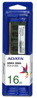ADATA 16GB DDR4 2666MHZ PC4-21300 SO-DIMM MEMORY AD4S266616G19-SGN - DataBlitz