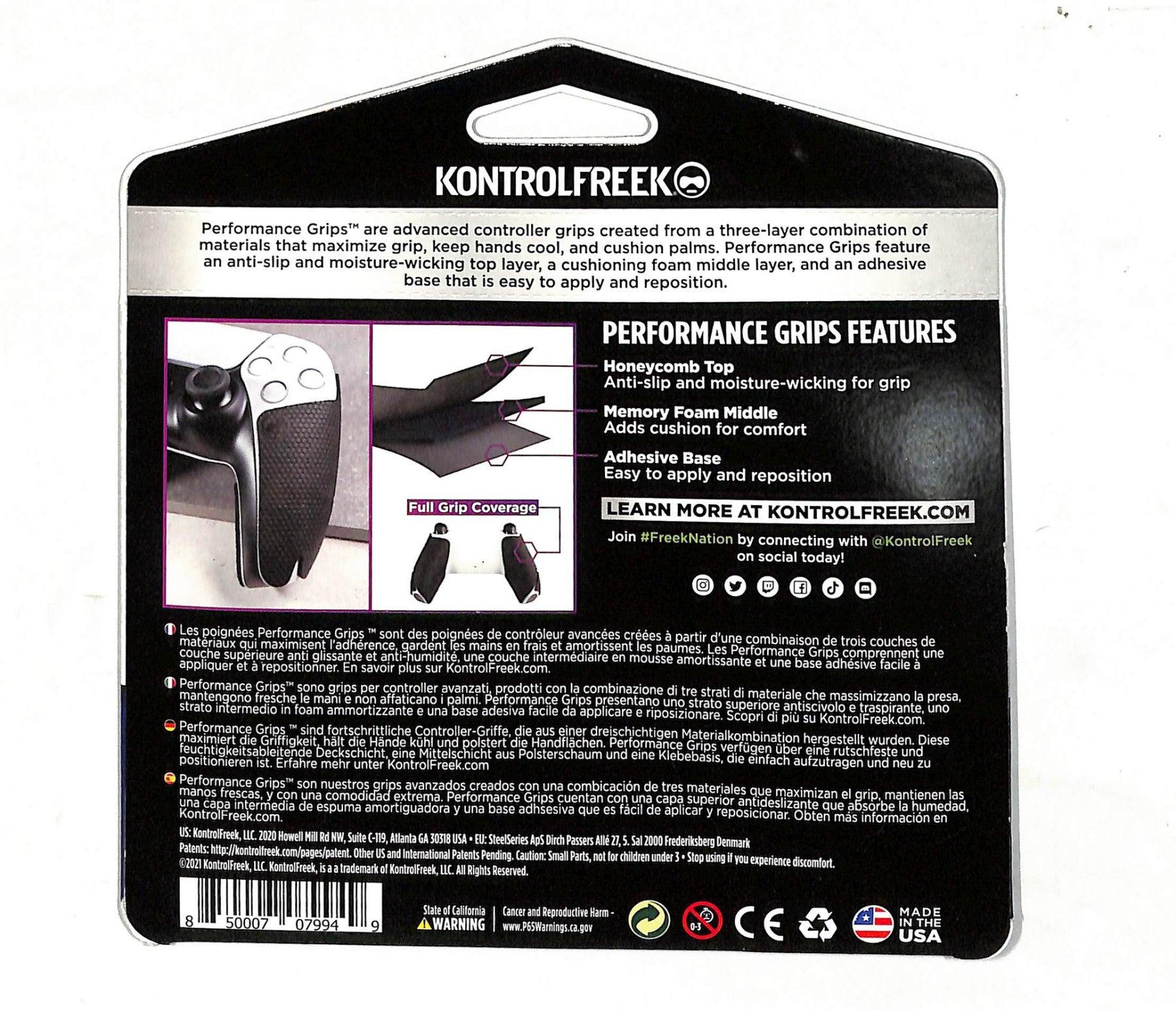 KONTROLFREEK GRIPS FOR PS5 (NIGHTFALL BLACK/NOIR) - DataBlitz