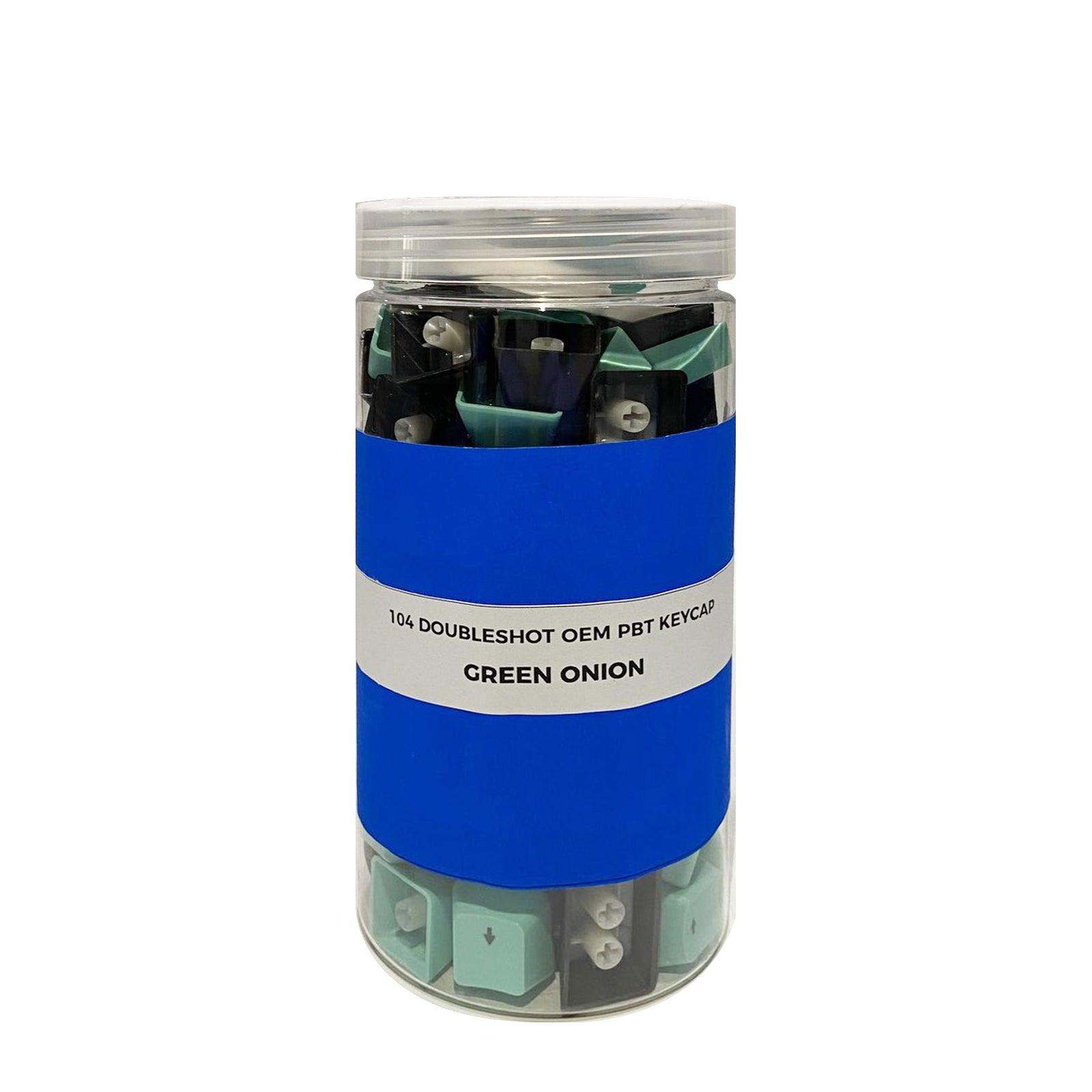 104 Doubleshot OEM PBT Keycaps (Green Onion) - DataBlitz
