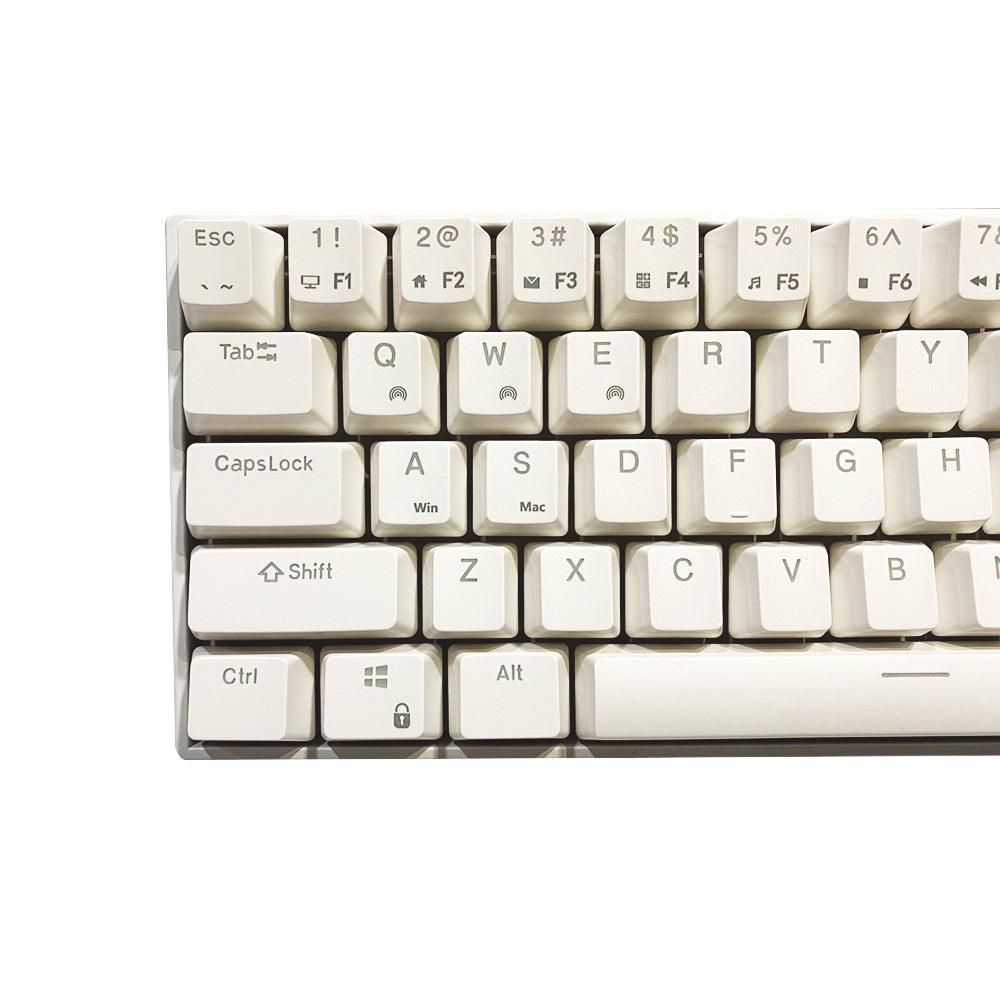 ROYAL KLUDGE RK71 DUAL-MODE RGB 71 KEYS HOT SWAPPABLE MECHANICAL KEYBOARD WHITE (BLUE SWITCH) - DataBlitz