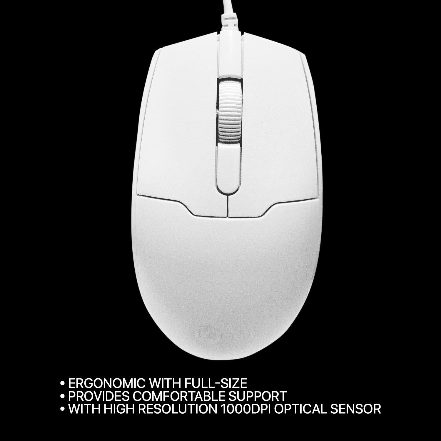LENOVO LECOO CM104 WIRED KEYBOARD AND MOUSE COMBO (WHITE) - DataBlitz