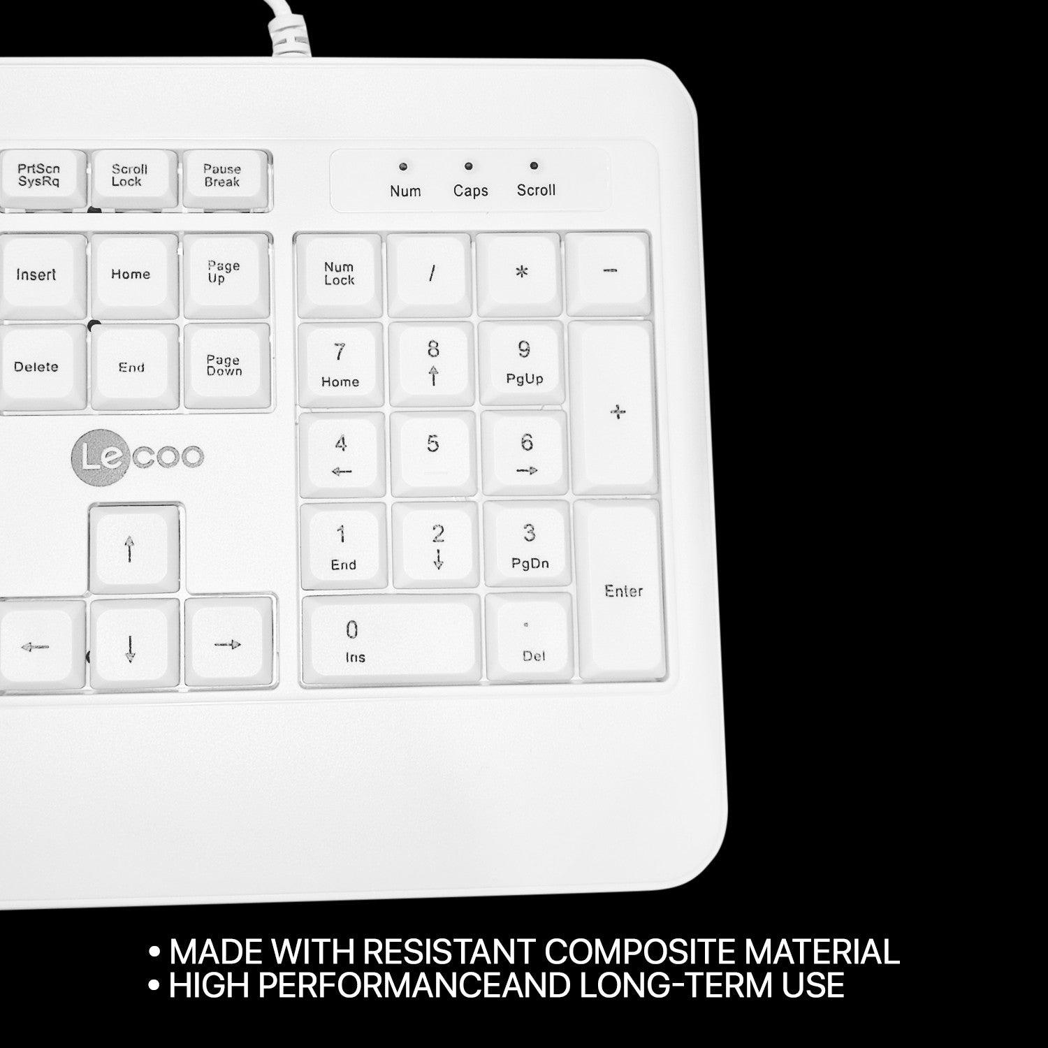 LENOVO LECOO CM104 WIRED KEYBOARD AND MOUSE COMBO (WHITE) - DataBlitz