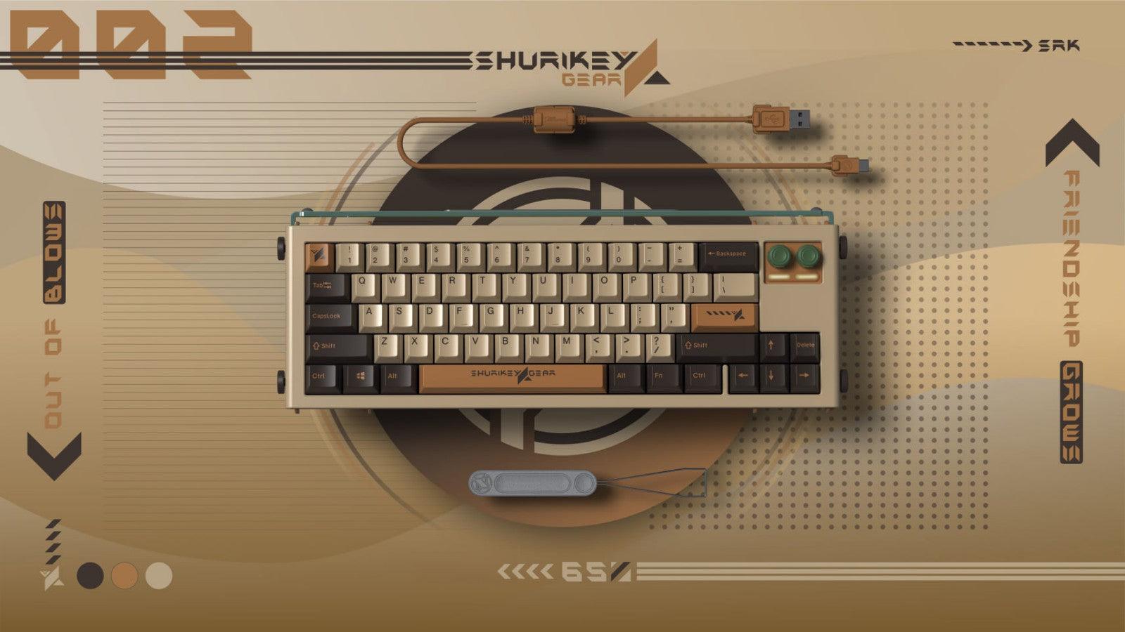 SHURIKEY SKB65 HANZO 002 MECHANICAL KEYBOARD (VARMILO EC ROSE V2) (S01A002B002C1D01E002) - DataBlitz