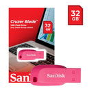 SanDisk Cruzer Blade USB Flash Drive 32GB (Pink) - DataBlitz