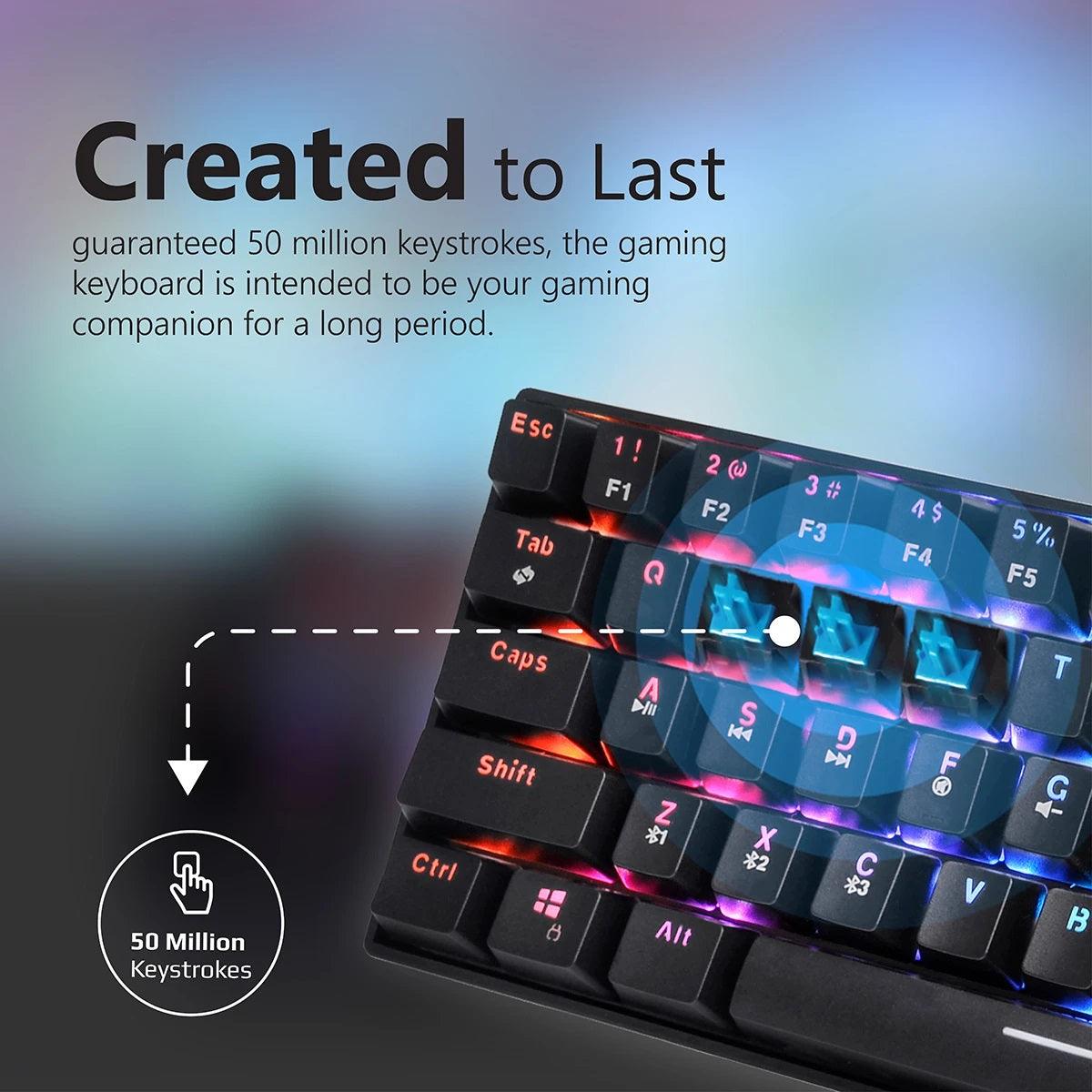 VERTUX VERTUPRO ULTIMATE PERFORMANCE DUAL MODE WIRED/WIRELESS GAMING KEYBOARD (BLACK) - DataBlitz