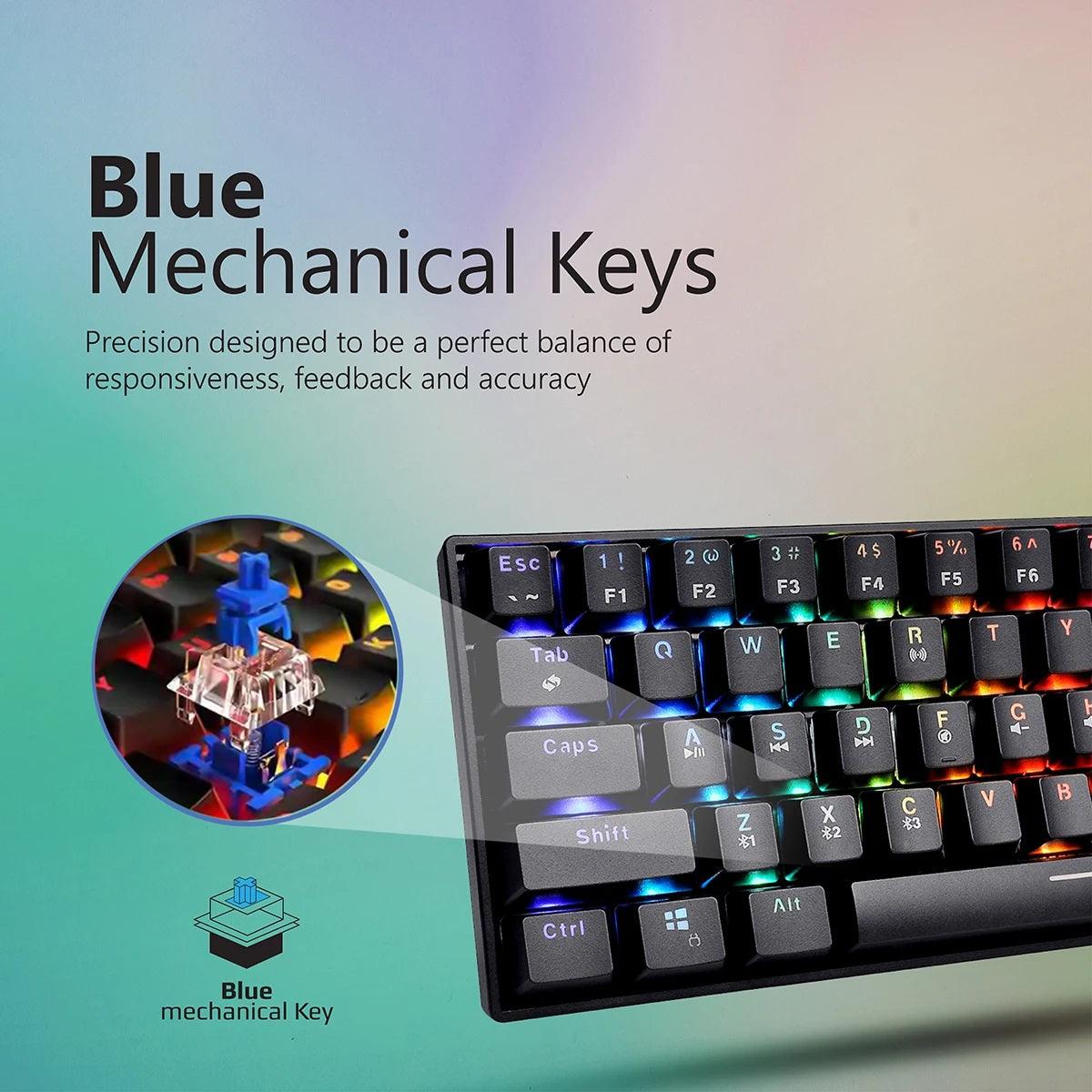 VERTUX VERTUPRO ULTIMATE PERFORMANCE DUAL MODE WIRED/WIRELESS GAMING KEYBOARD (BLACK) - DataBlitz