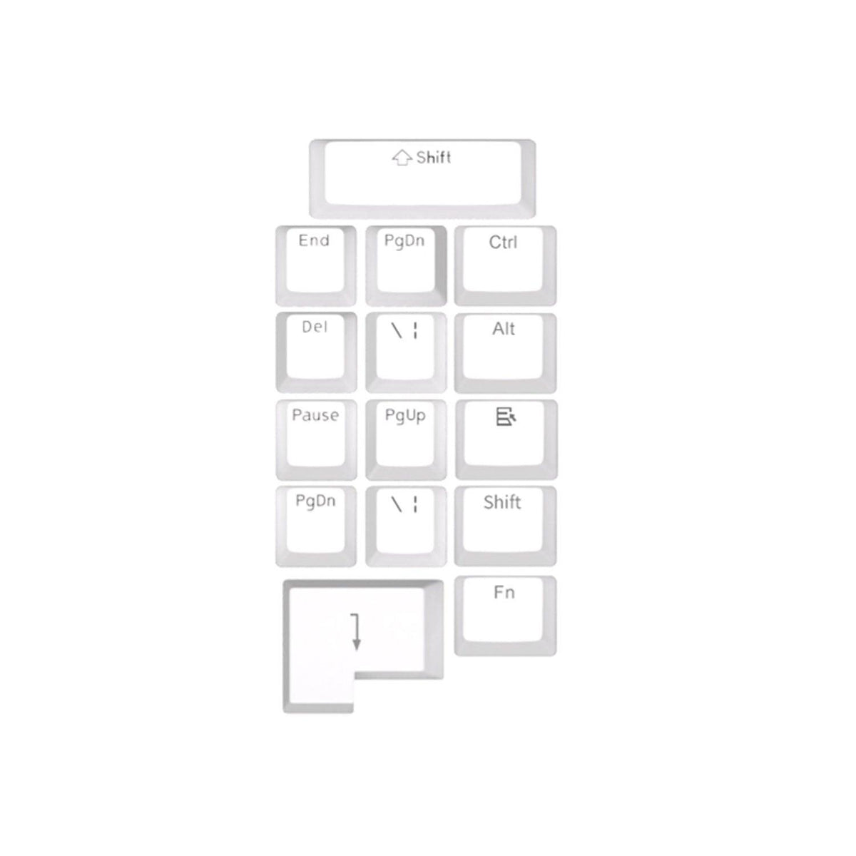 Royal Kludge RK-1101 Double Shot Keycaps (White/Grey/Red) 115 Keys - DataBlitz