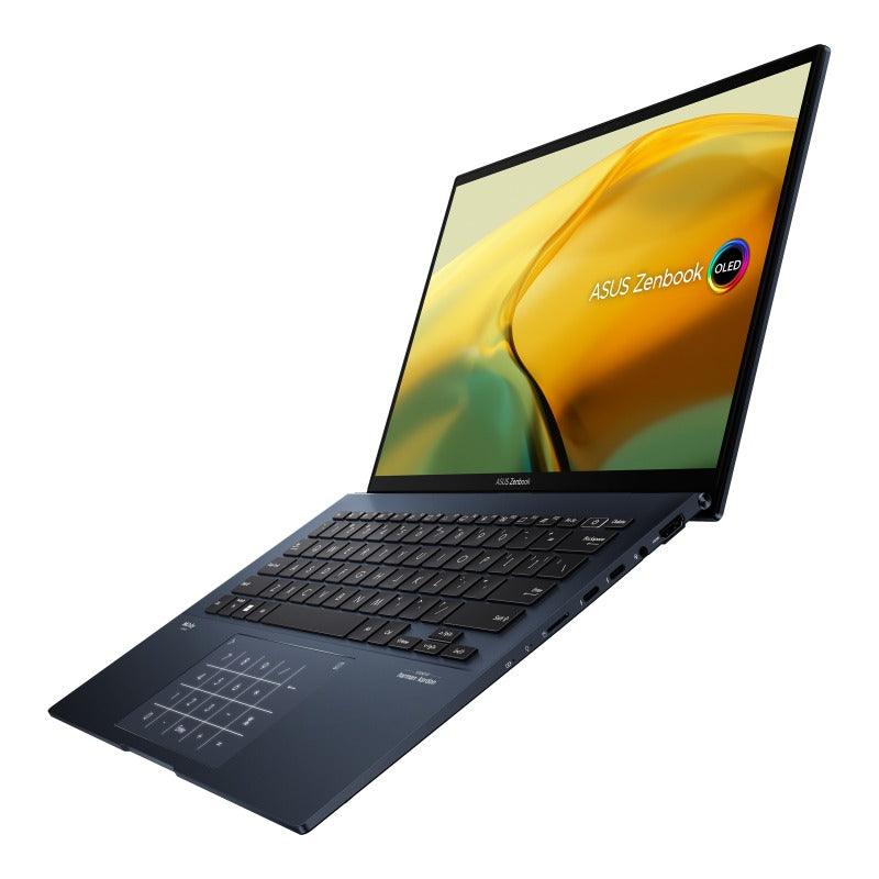 ASUS Zenbook 14 Oled UX3402ZA-KM064WS Laptop (Ponder Blue) | 14" 2.8K | i7-1260P | 16GB RAM | 512GB SSD | Intel Iris Xe | Windows 11 Home | MS Office Home & Student 2021 | ASUS BP1504 Casual Backpack - DataBlitz
