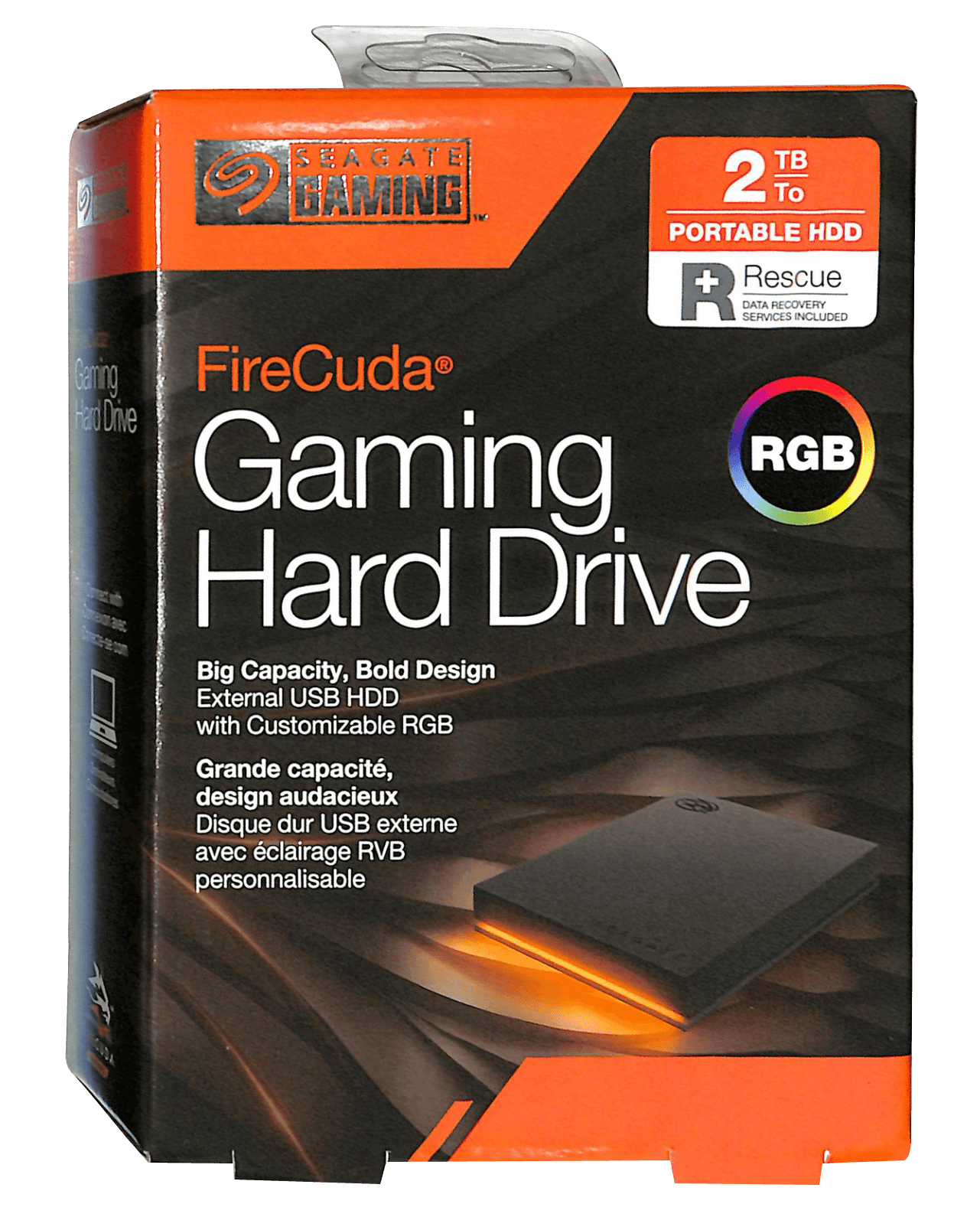 SEAGATE FIRECUDA USB 3.0 2TB PORTABLE EXTERNAL GAMING HARD DRIVE WITH RAZER CHROMA RGB (STKL2000400) - DataBlitz