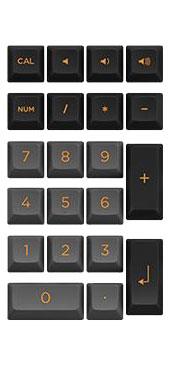 AKKO BLACK & BRONZE PBT KEYCAPS SET ASA 158 KEYS - DataBlitz