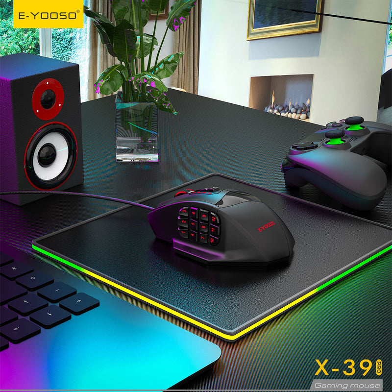E-Yooso X-39 Pro RGB Wired Gaming Mouse (Black)