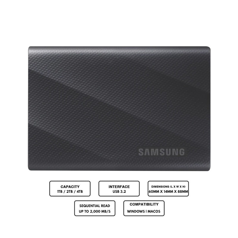 Samsung T9 USB 3.2 Gen 2X2 Read/Write Speeds Of Up To 2,000 MB/S Portable SSD