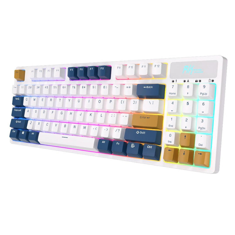 Royal Kludge RK89 Tri-Mode RGB 89 Keys Hot Swappable Mechanical Keyboard Klein Blue (Lemon Switch)