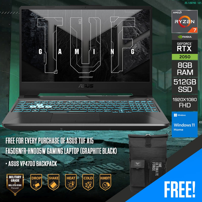 Asus TUF A15 FA506NFR-HN005W Gaming Laptop (Graphite Black) | Datablitz