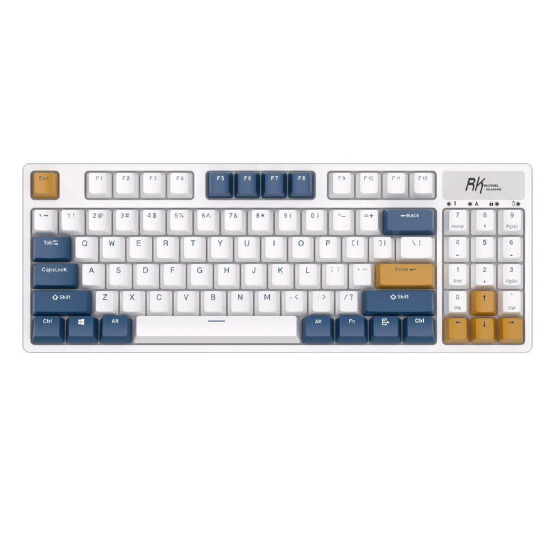 Royal Kludge RK89 Tri-Mode RGB 89 Keys Hot Swappable Mechanical Keyboard Klein Blue (Lemon Switch)