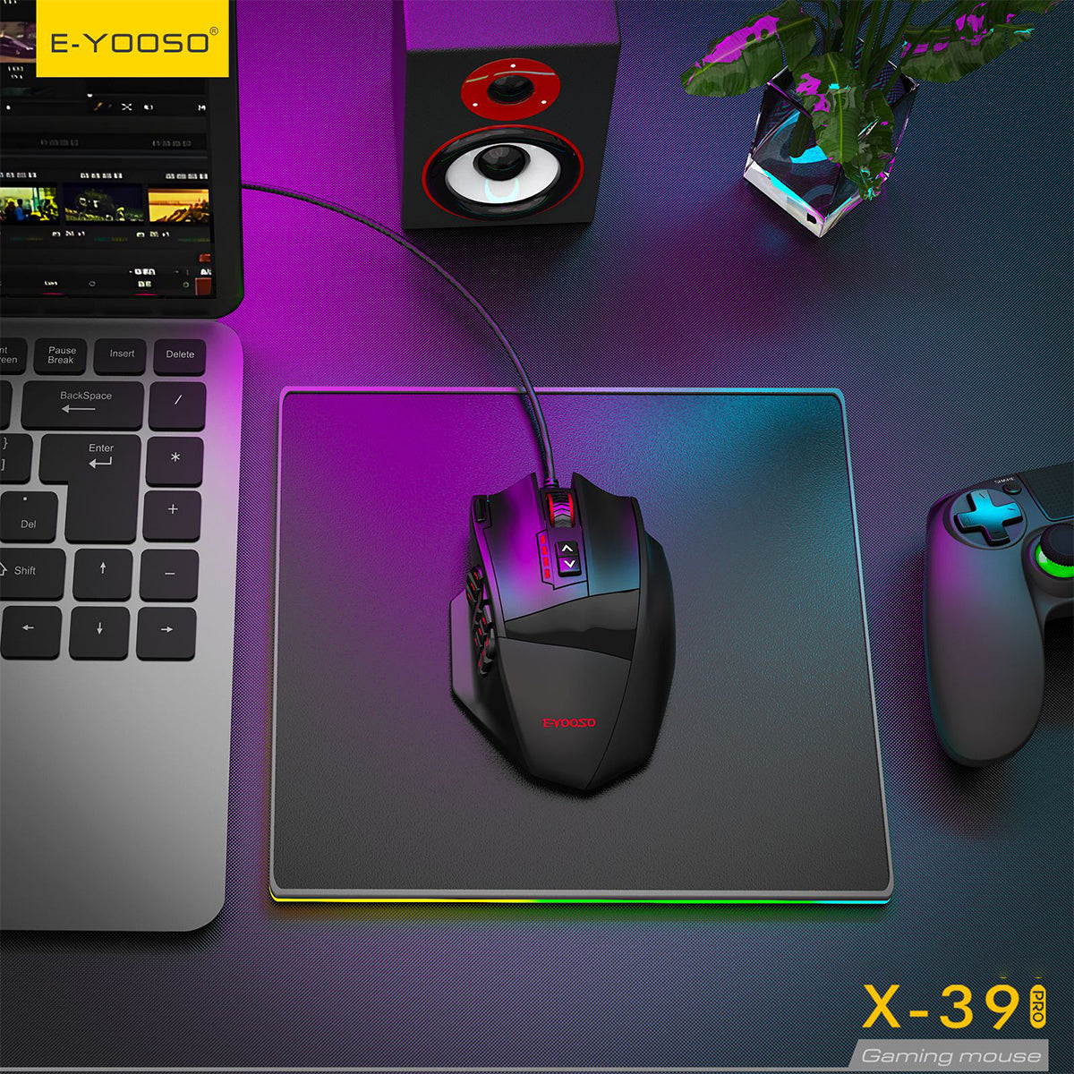 E-Yooso X-39 Pro RGB Wired Gaming Mouse (Black)