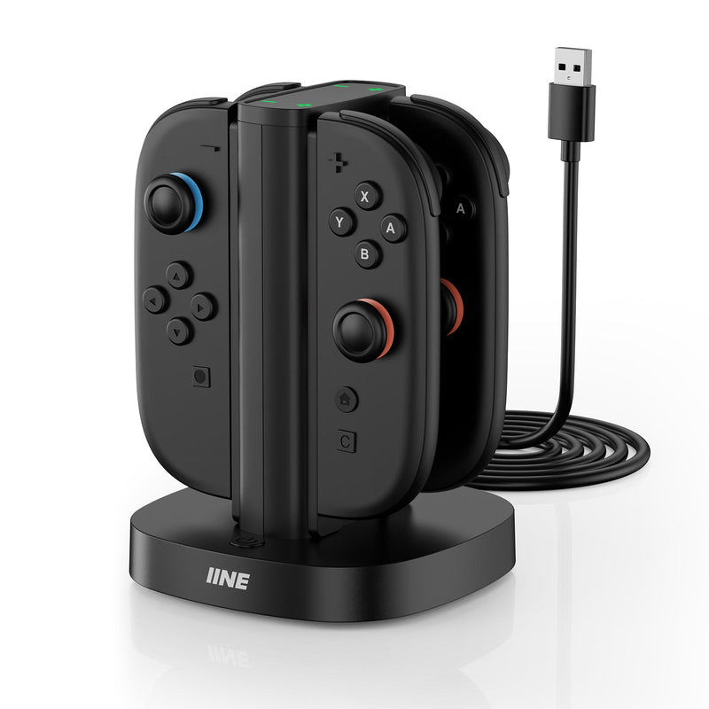 IINE 4-in-1 Classic Charging Dock for Nintendo Switch 2 (Black) (L1103)