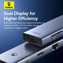 Baseus UltraJoy Series 10-Port Hub Docking Station USB-C to HDMI 4K@60Hz + VGA + 3xUSB 3.0 + PD