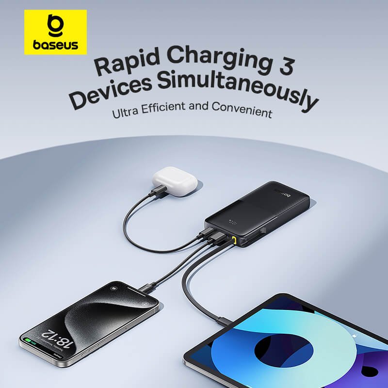Baseus Bipow 2 Power Bank 10000mAh 20W with USB-C Cable | DataBlitz