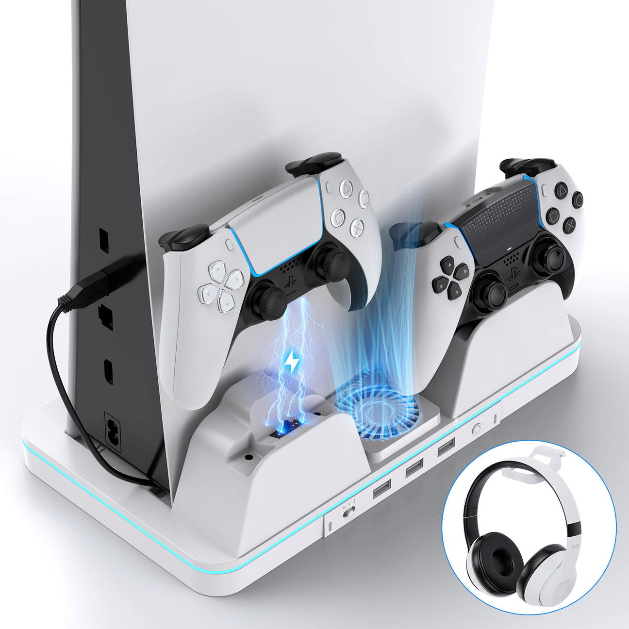IINE Cooling Charging Station for PS5/PS5 Slim/PS5 Pro (L1061)