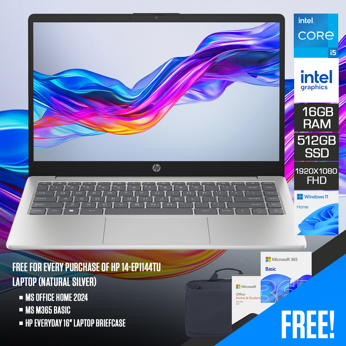 HP 14-EP1144TU Laptop (Natural Silver)