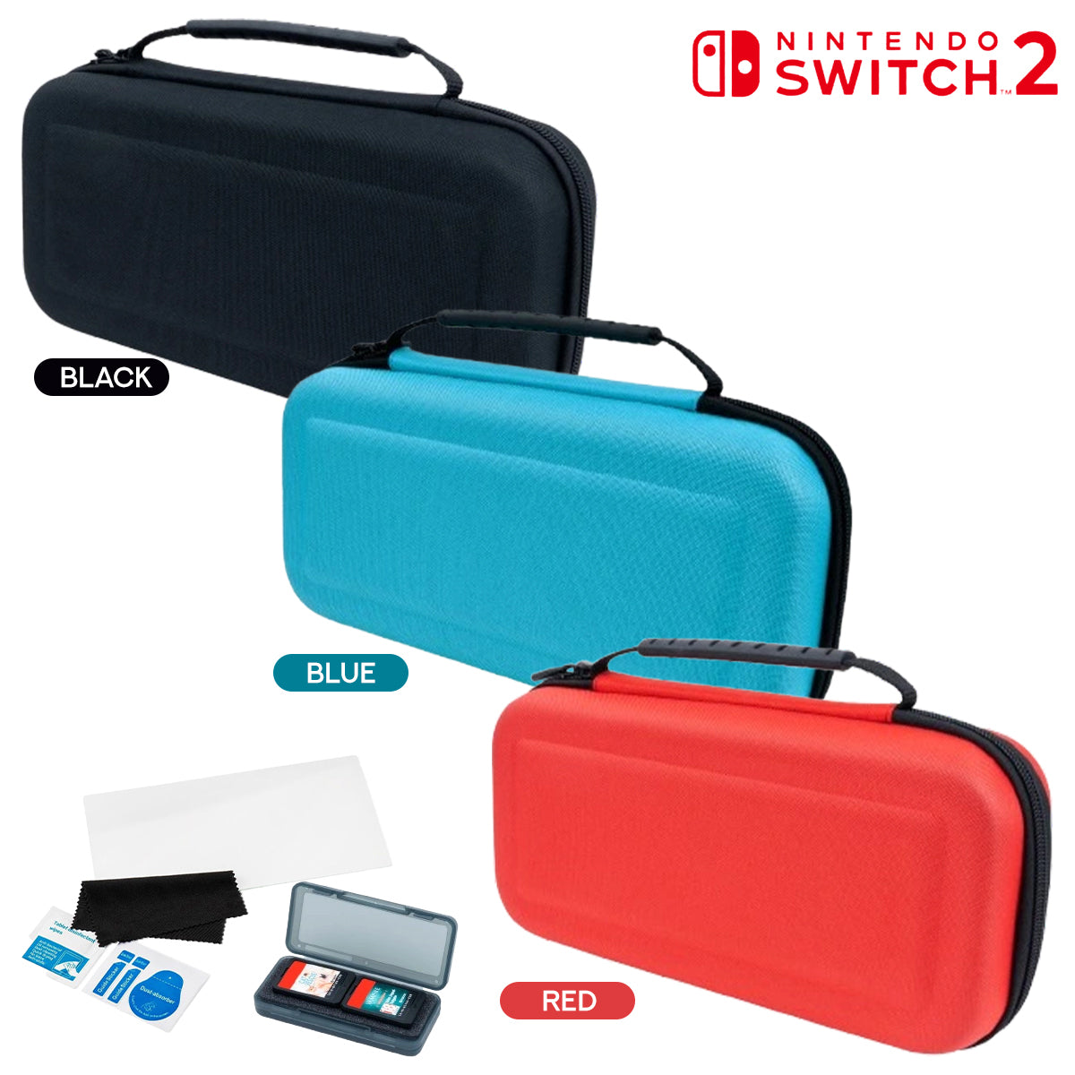 Nacon Starter Pack Includes Rigid Pouch + Screen Protector + Practical Foldable Card Case