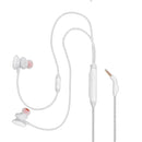 JBL Quantum 50 Wired In-Ear Gaming Headset W/ Volume Slider & Mic Mute (White)